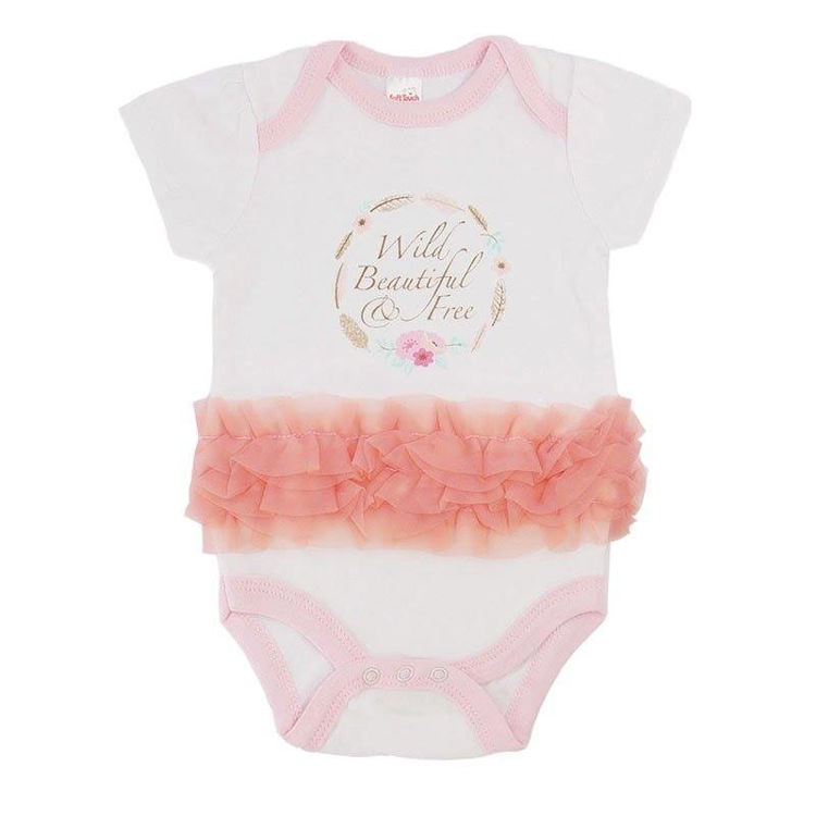 Picture of BG114- WILD BEAUTIFUL & FREE COTTON TUTU GROW/BODYSUIT